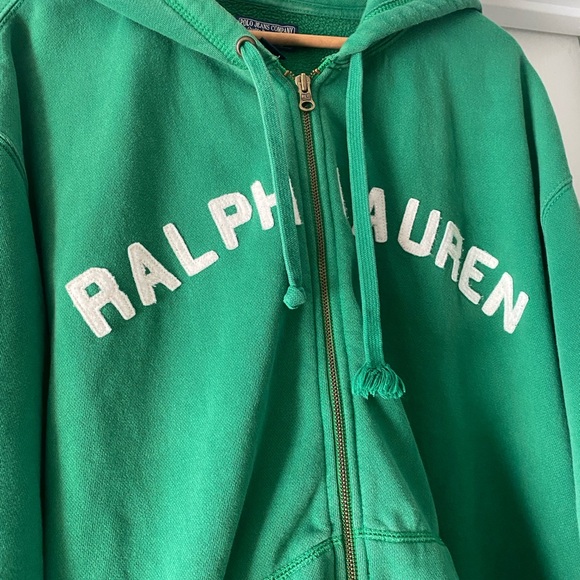 90s Ralph Lauren Polo Jeans Green Sweatshirt - Picture 2 of 6